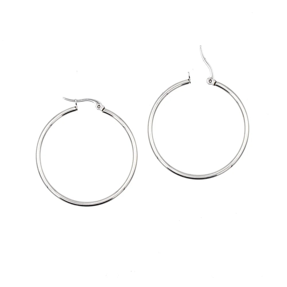 S. Engel Edelstahlcreolen 24, mittel