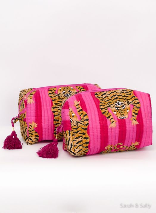 Kosmetiktäschchen Tiger, Pink