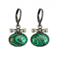 Urban Hippies Ohrringe Sassy, grün marmoriert/silber