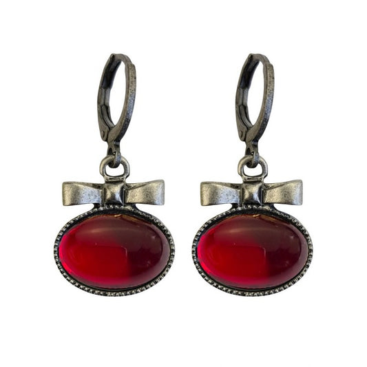 Urban Hippies Ohrringe Sassy, rubinrot/silber