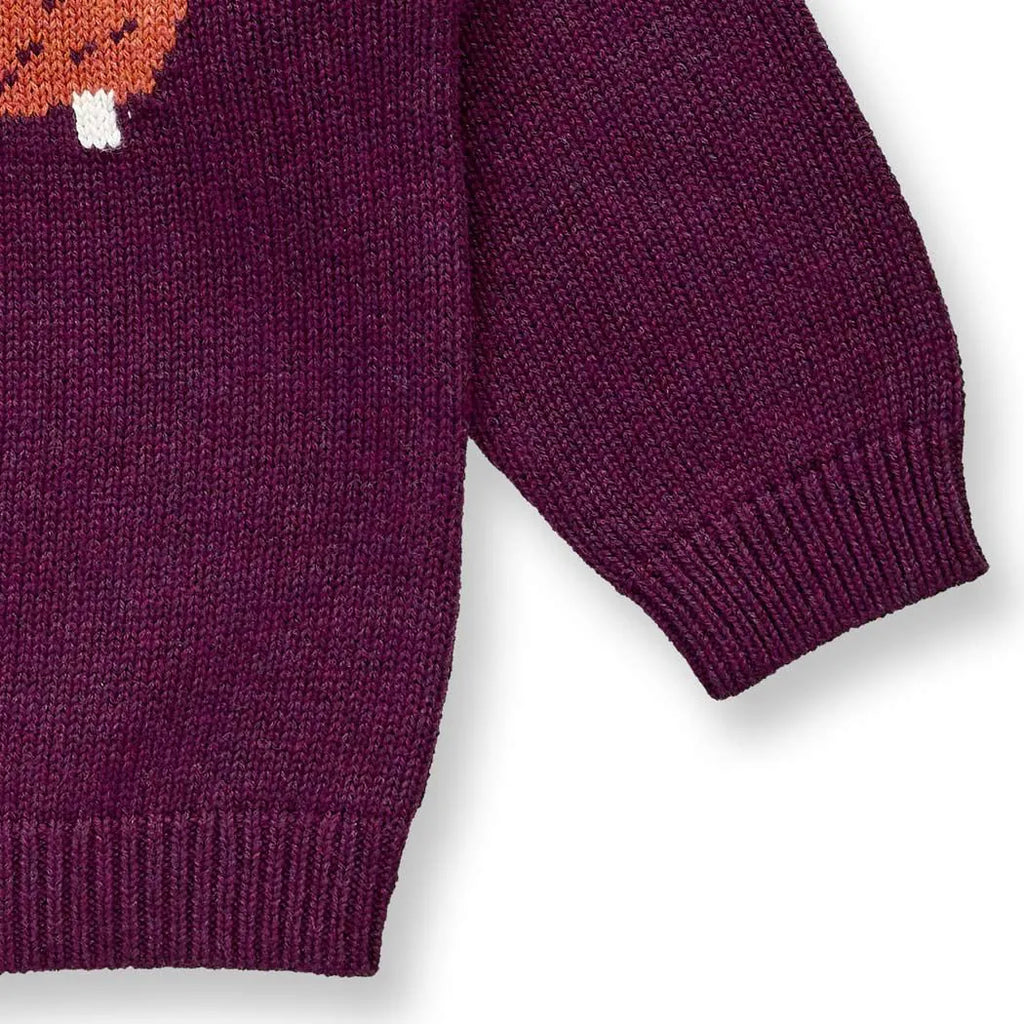 Sense Organics baby Strickpulli Igel/Bordeaux