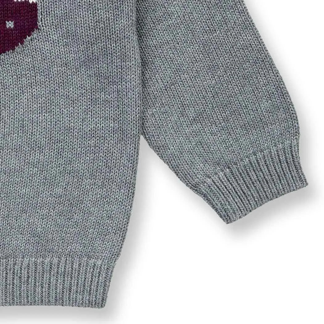 Sense Organics baby Strickpulli Waschbär/Grau