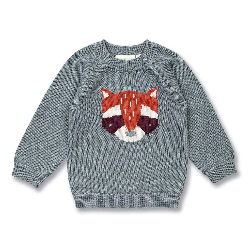 Sense Organics baby Strickpulli Waschbär/Grau