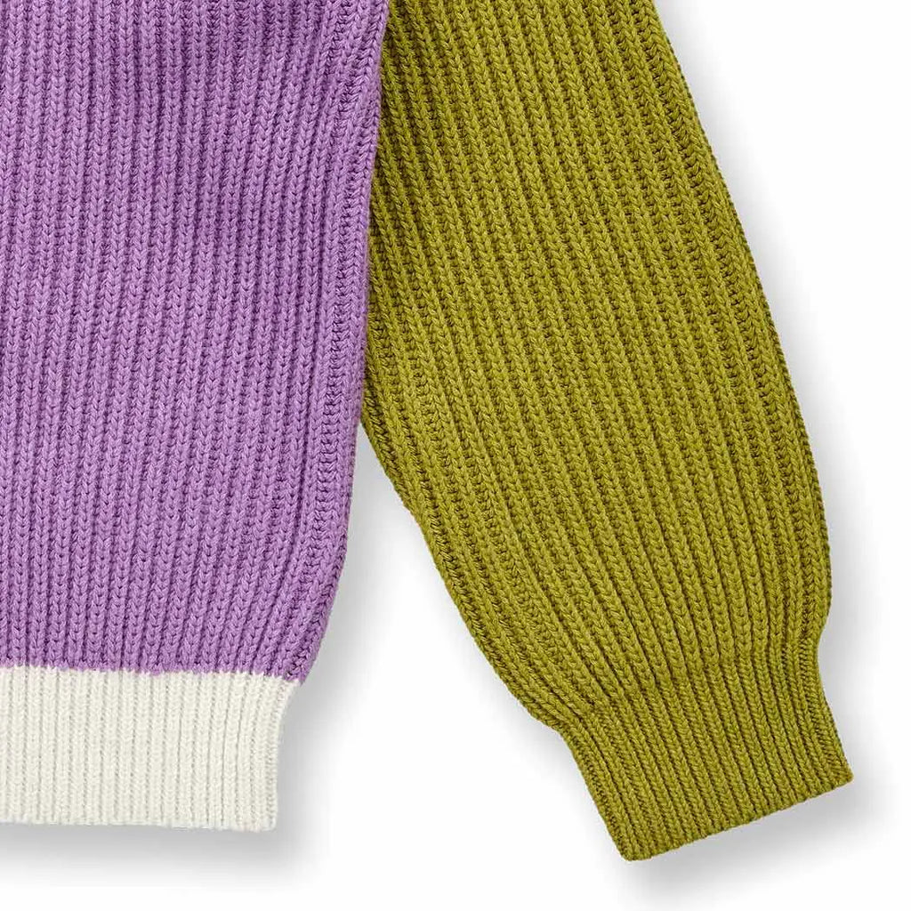Sense Organics Cardigan Nuakoo, Lilac/Grün/Terrac.