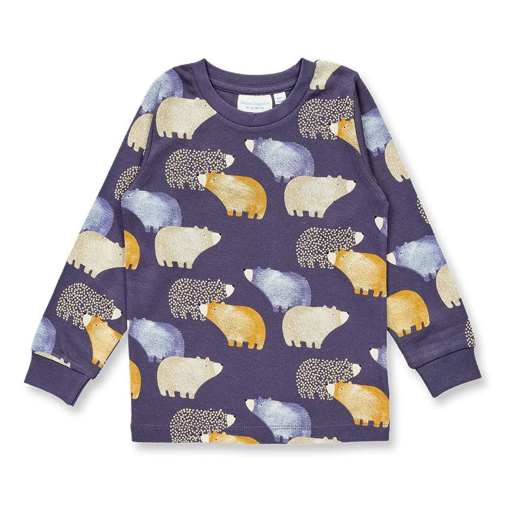 Sense Organics Schlafanzug, Bären/Navy