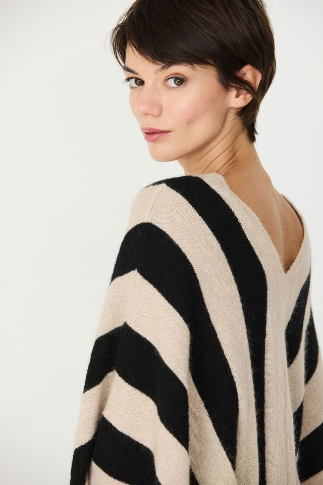 SKFK ELADE Sweater, Beige/Black