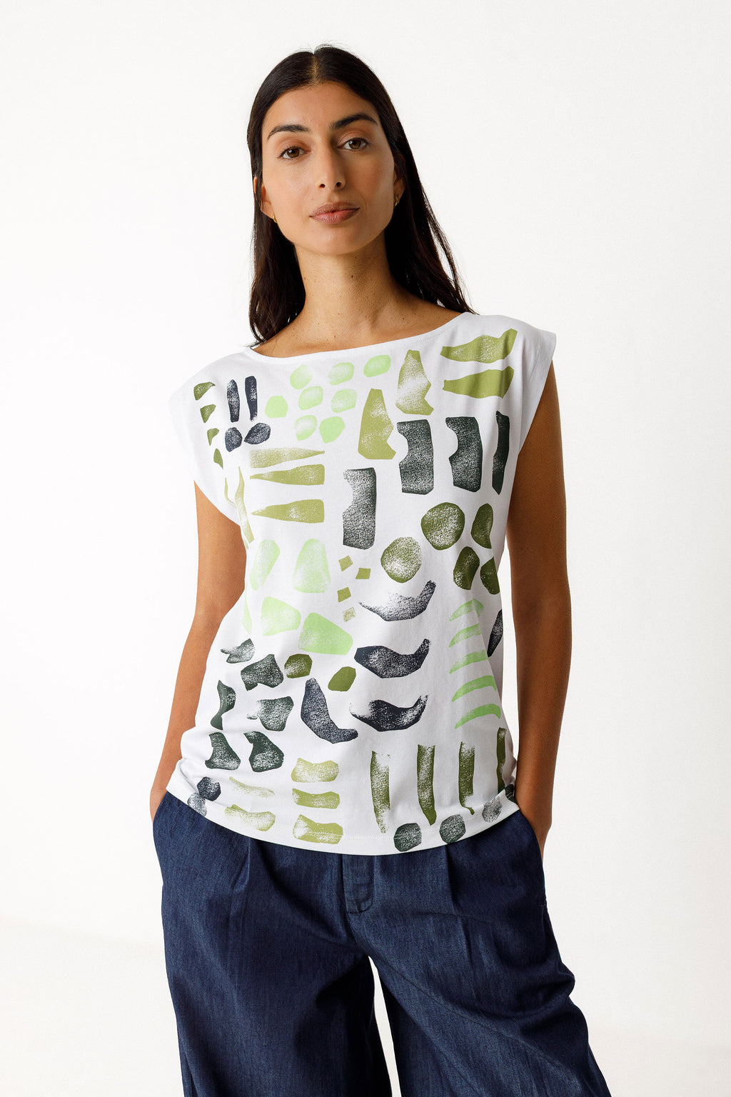 SKFK Marixol T-Shirt, Multicolor Green