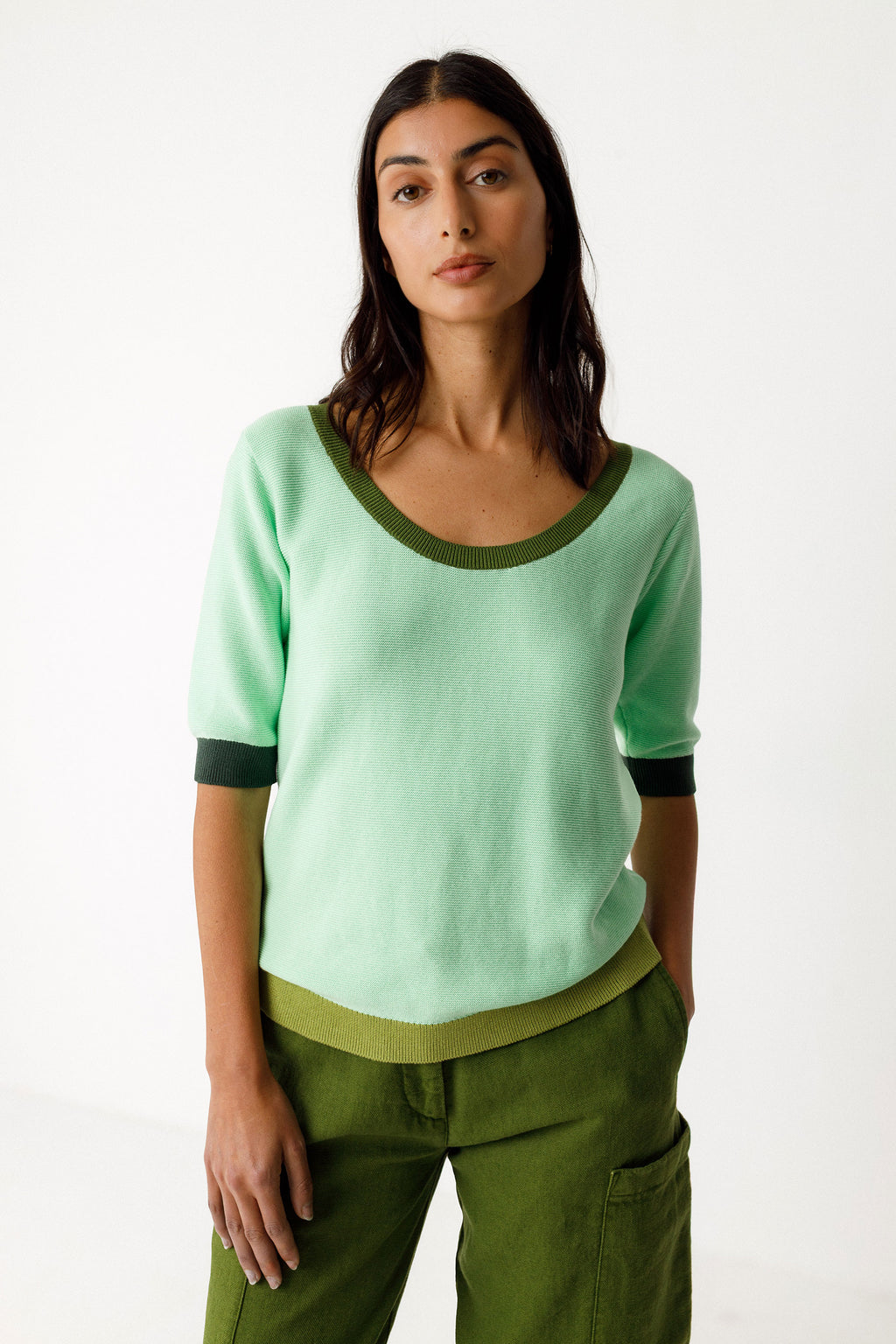 SKFK Strick-Shirt Lary, Light Green