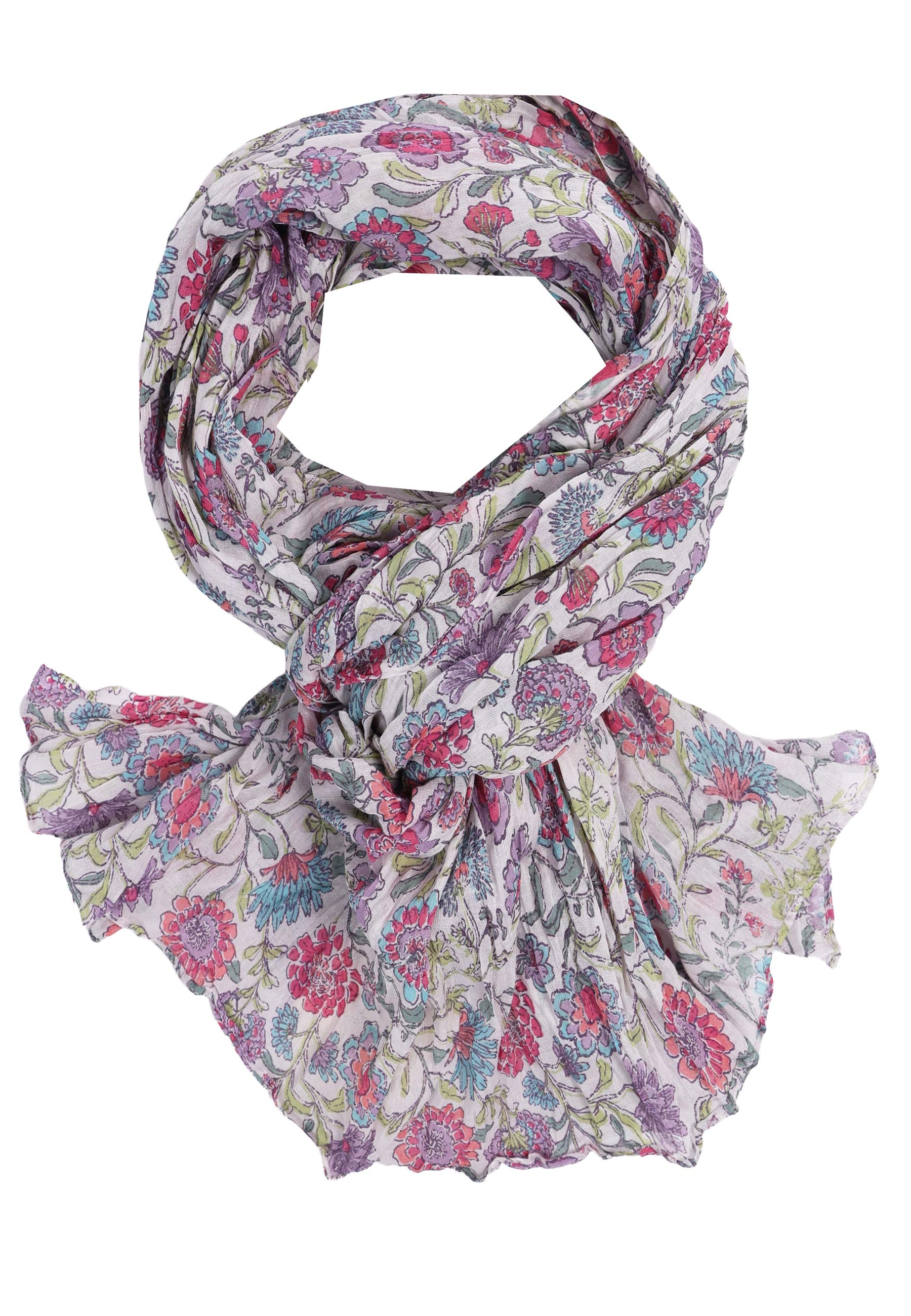 Sorgenfri Sylt Schal Leja flower dance, Ivory