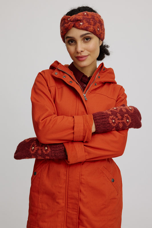 Tranquillo Stirnband aus Wolle, Fired Brick