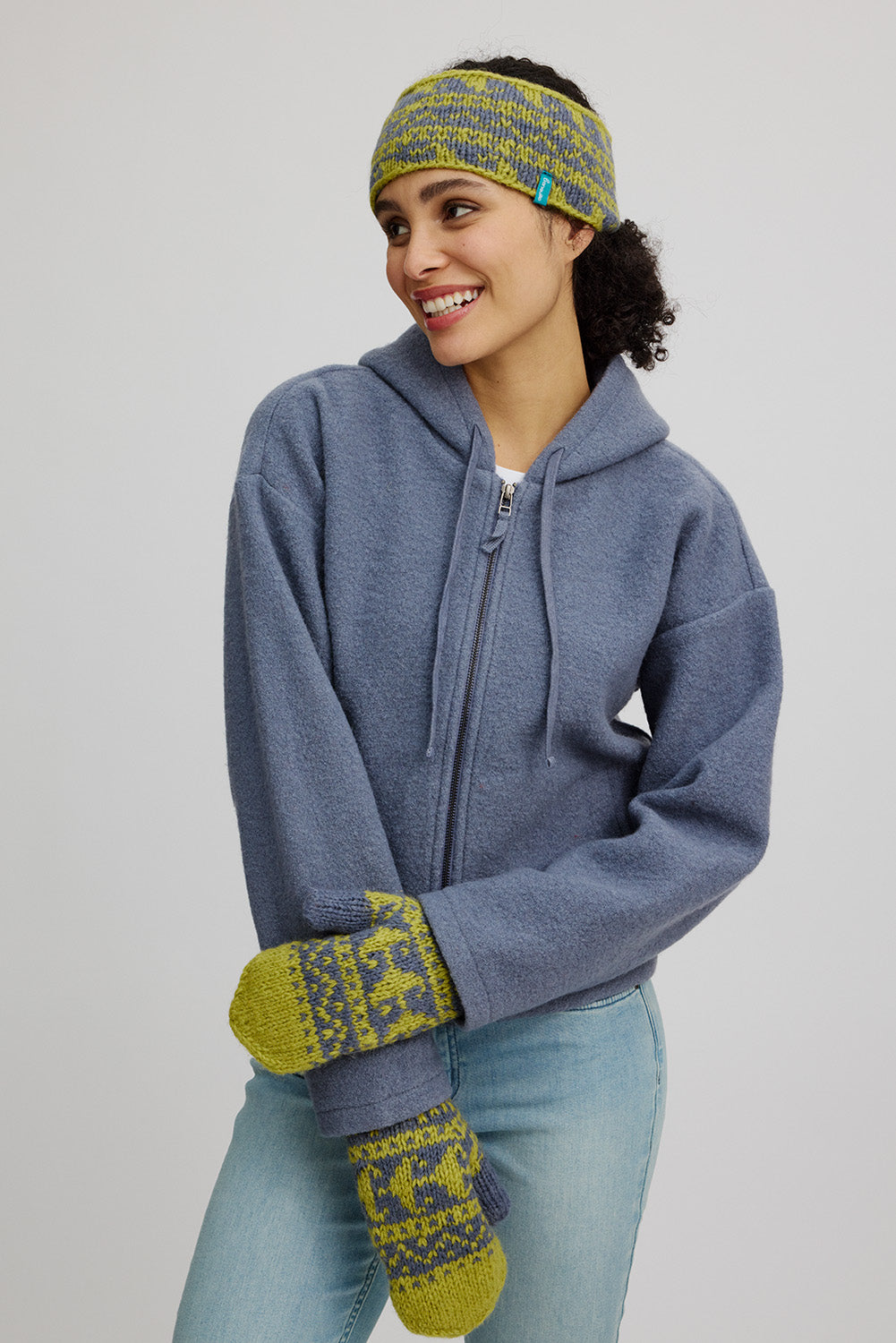 Tranquillo Stirnband aus Wolle, Smoke