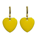 Urban Hippies Ohrringe Hearts, Sunny Yellow/Gold
