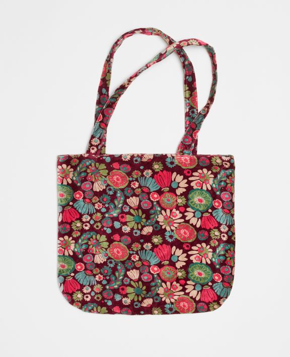 Les Touristes Tote Bag Velour, TAT064, Molly Burgundy