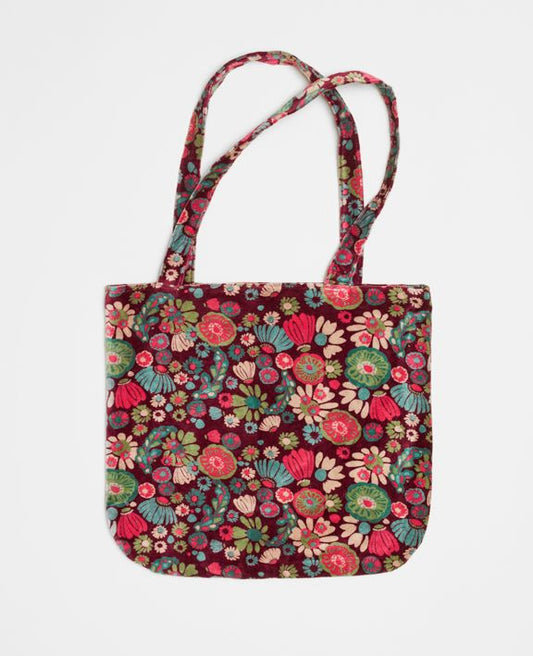 Les Touristes Tote Bag Velour, TAT064, Molly Burgundy