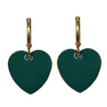Urban Hippies Ohrringe Hearts, Teal/Gold