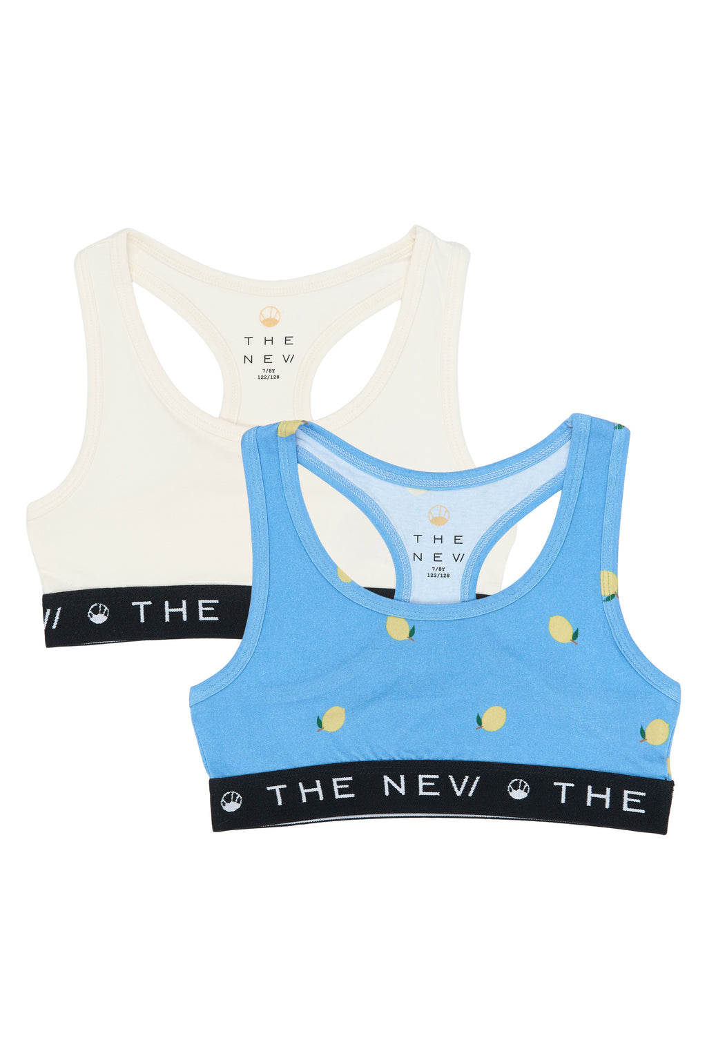 Zwei Bustier-Tops weiß und blau