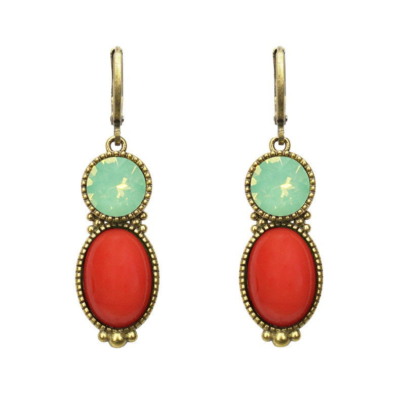 Urban Hippies Ohrringe Tosca, Red&Mint