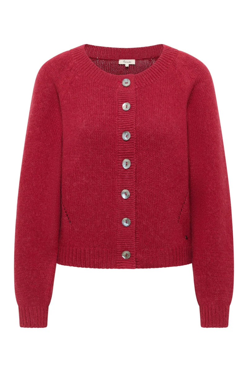Tranquillo Strickjacke Astriid, garnet red