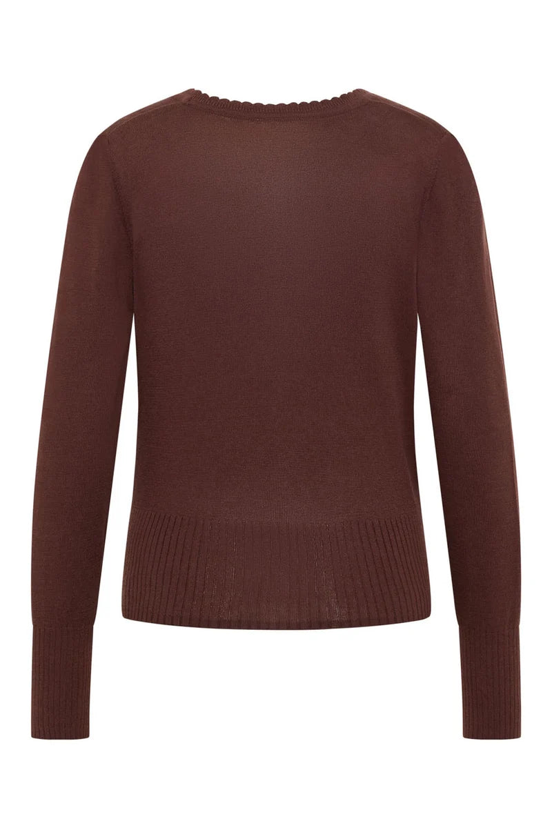 Tranquillo Cardigan Linaa, shaved chocolate