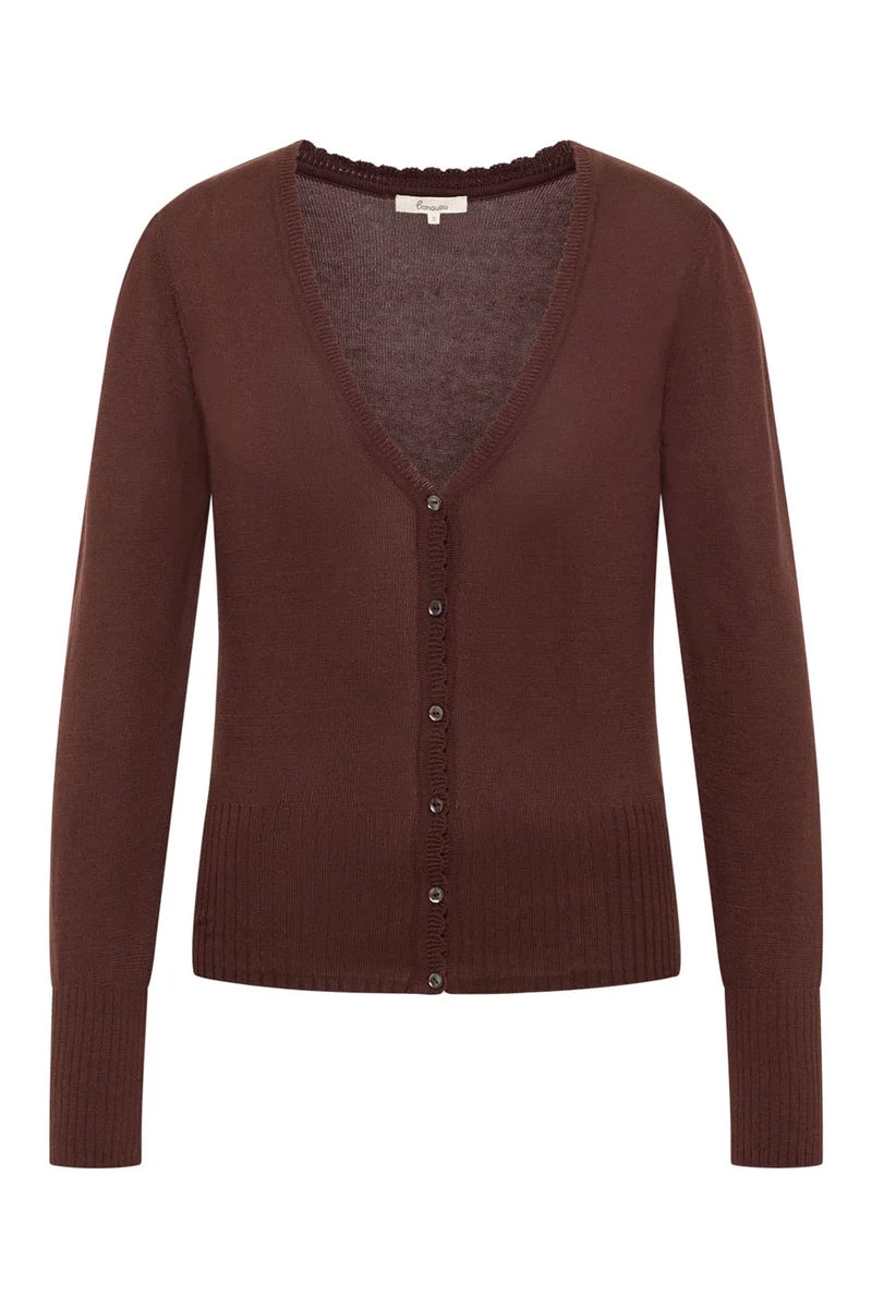 Tranquillo Cardigan Linaa, shaved chocolate
