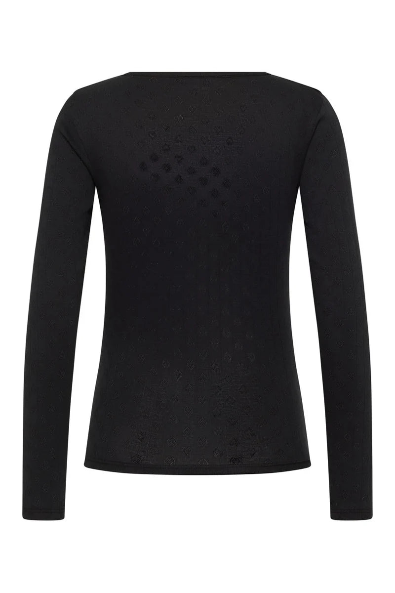 Tranquillo Ajour-Shirt Coraa, black