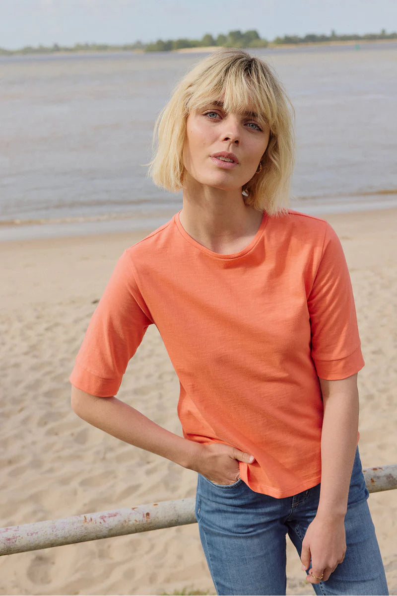 Tranquillo Jersey-Shirt Lottee, camellia orange