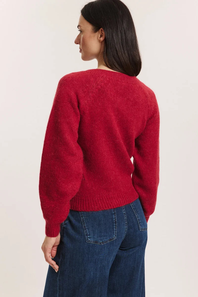 Tranquillo Strickjacke Astriid, garnet red