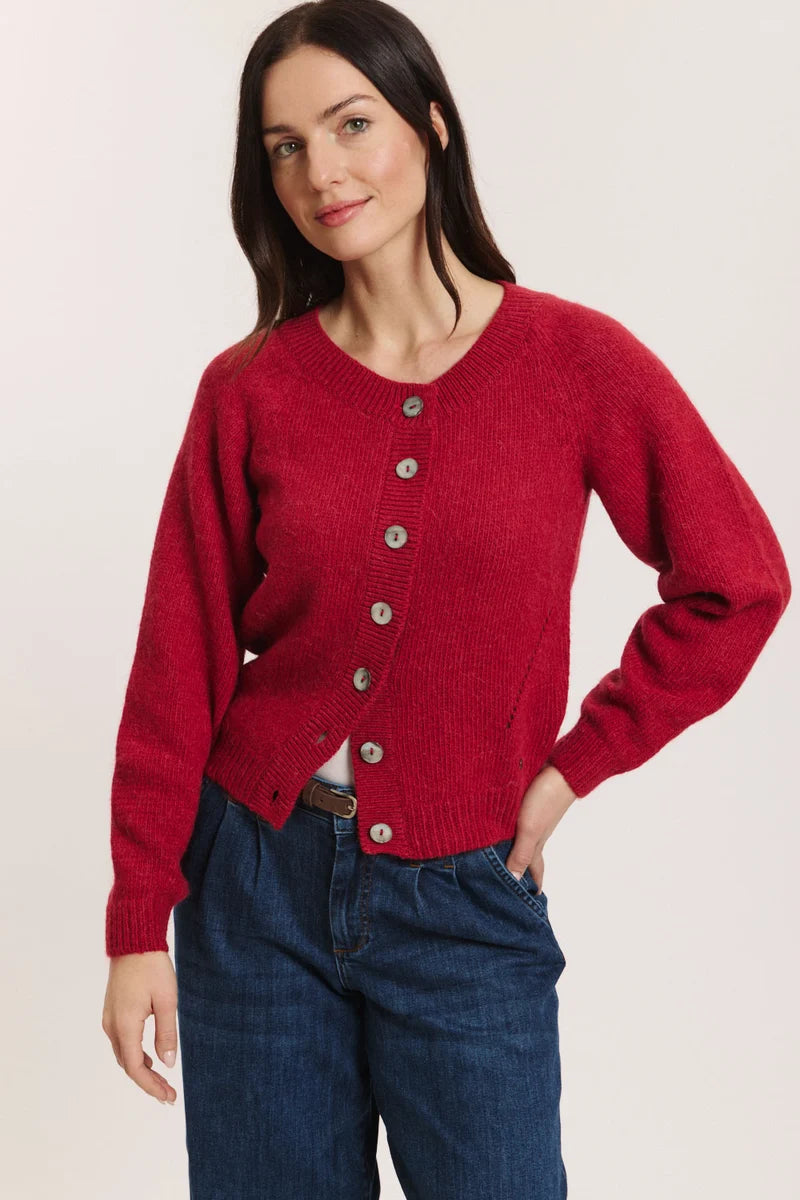 Tranquillo Strickjacke Astriid, garnet red