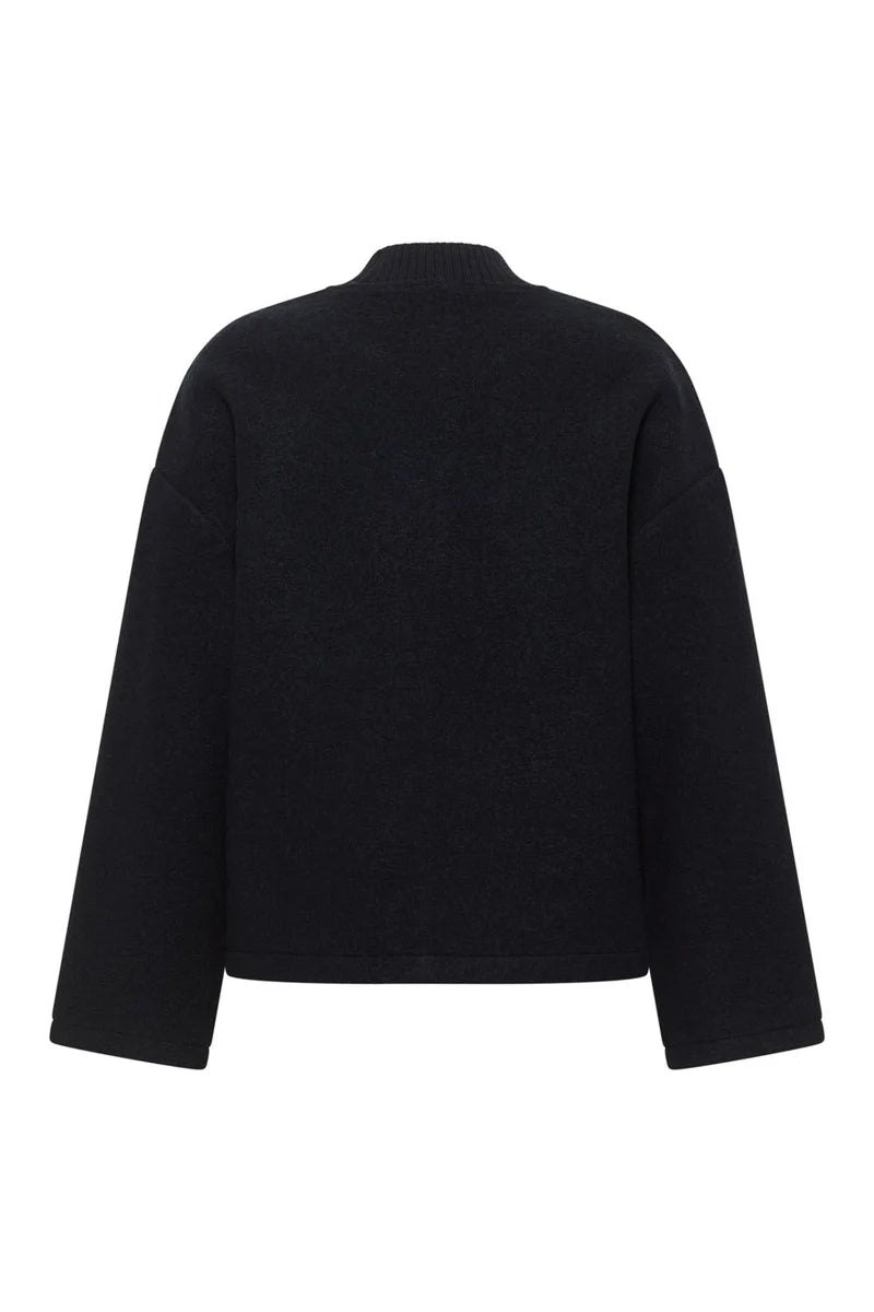 Tranquillo Wollwalkpullover Yulii, black