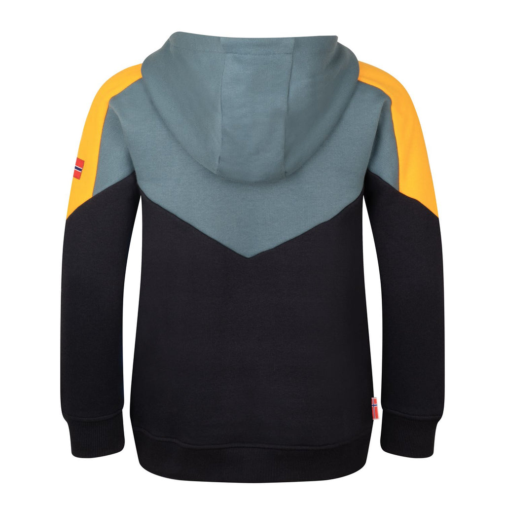 Trollkids Sweatjacke Flekkefjord, black/blue/mango