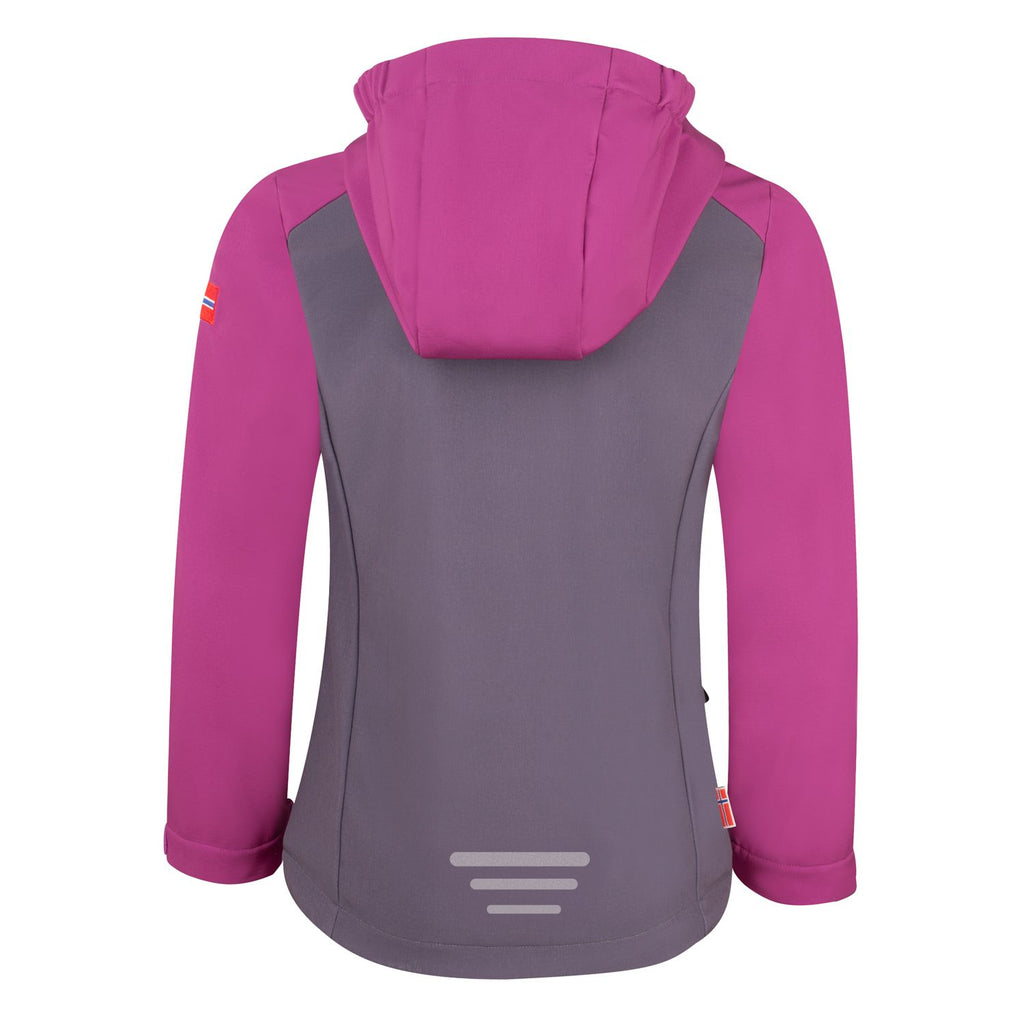 Trollkids Softshelljacke Kristiansand, fresh berry/graphite