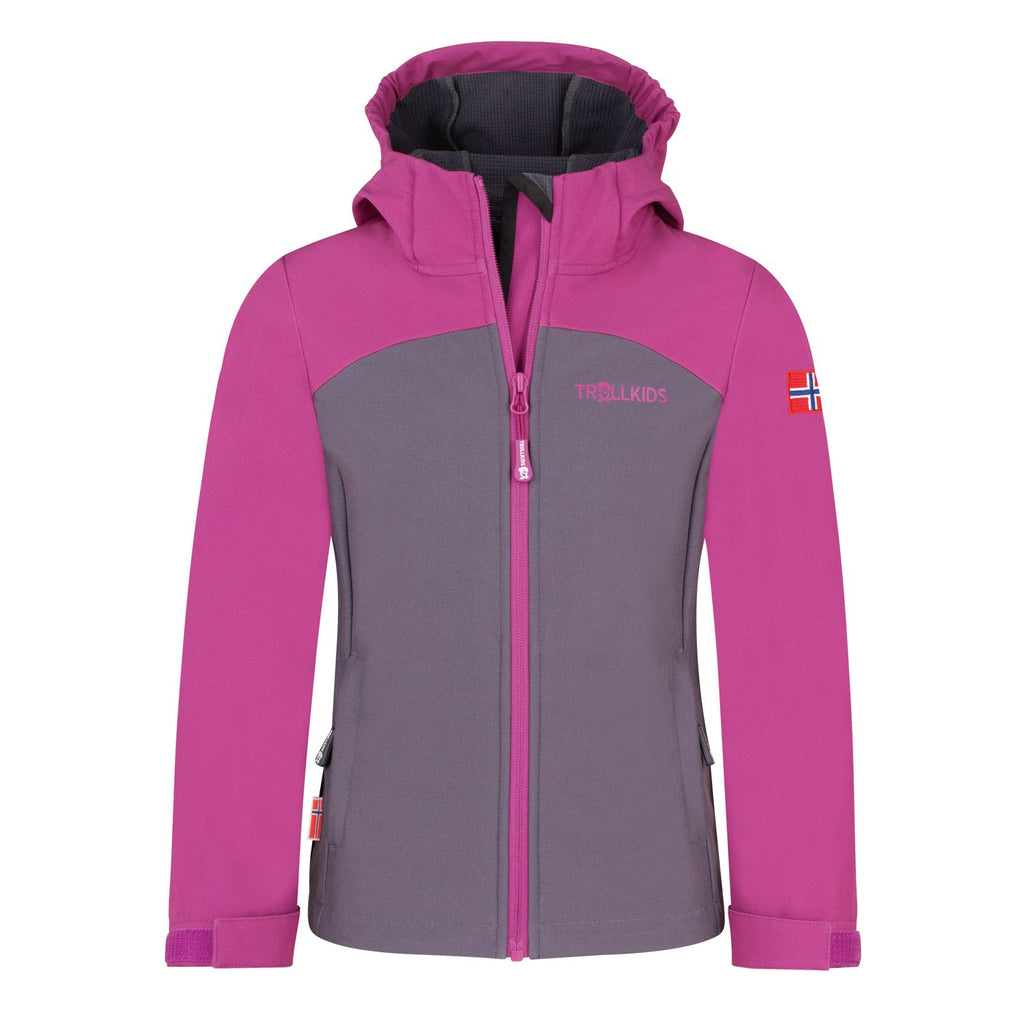 Trollkids Softshelljacke Kristiansand, fresh berry/graphite