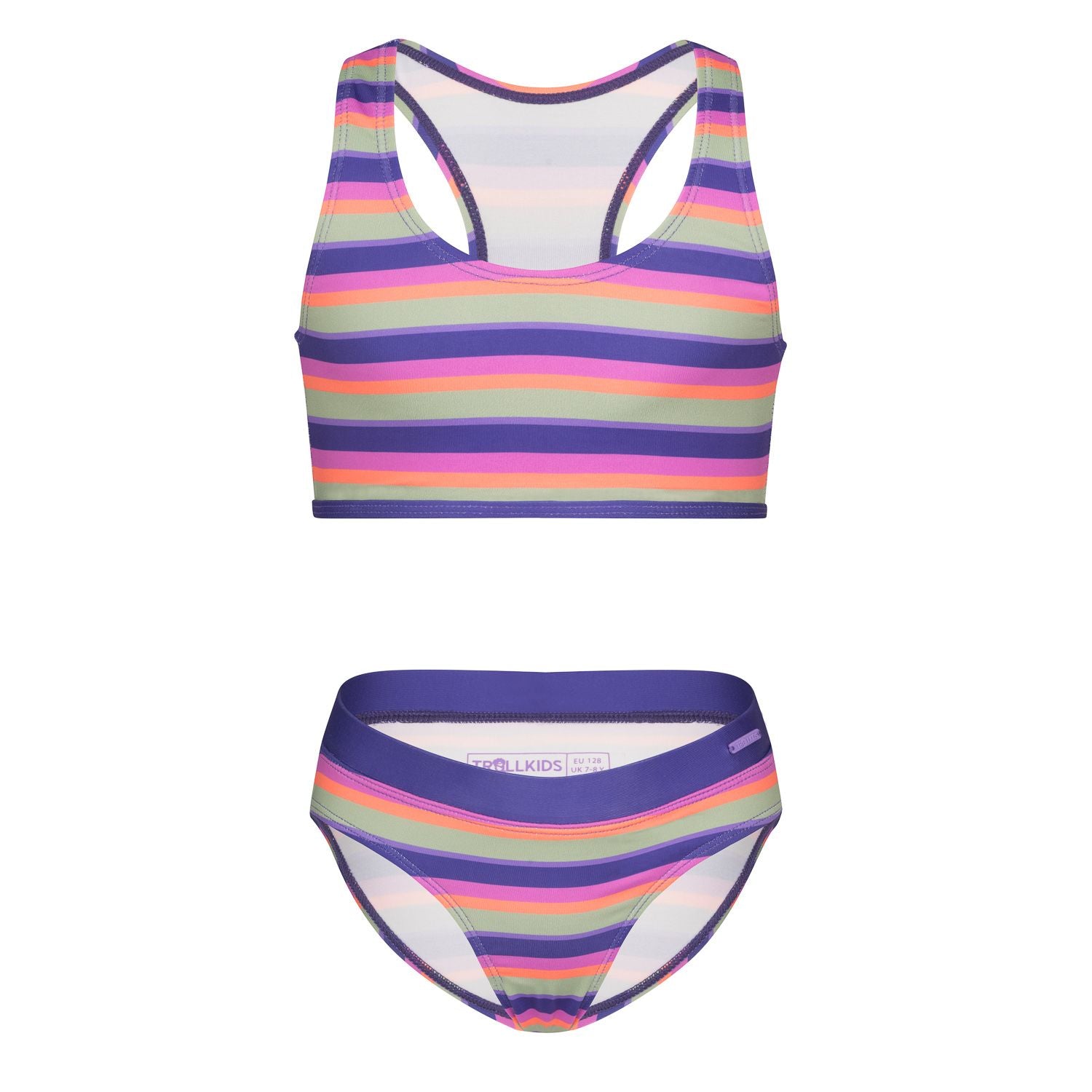 Trollkids Kvalvika Bikini, mallow pink/violet blue