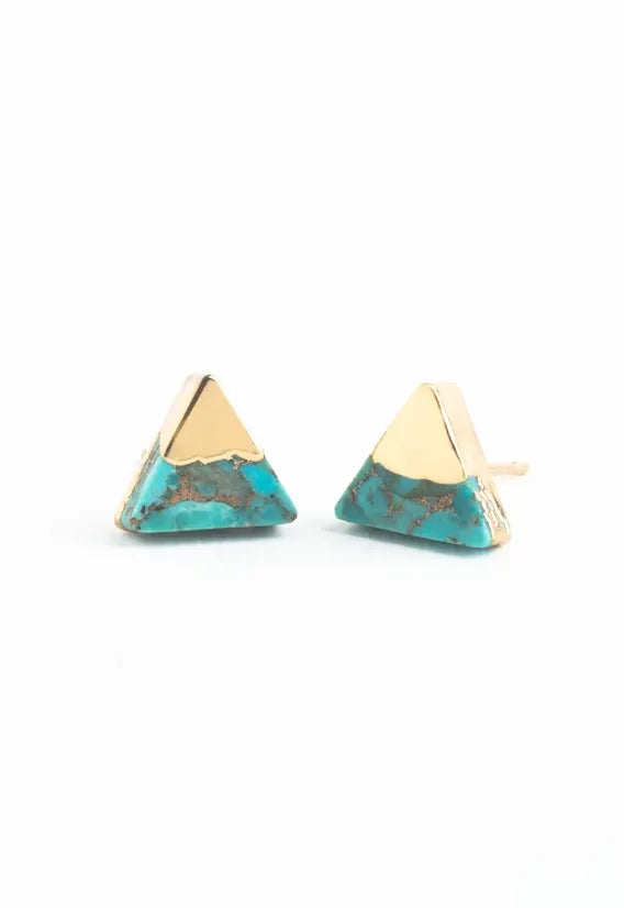 Mekhada Ohrstecker Turquoise Triangle