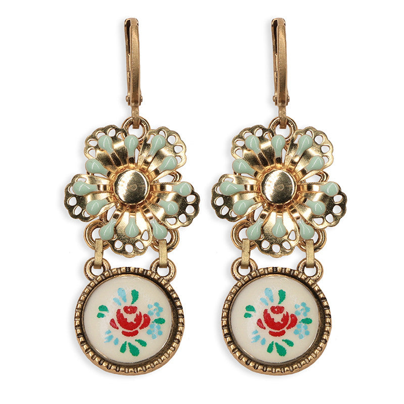 Urban Hippies Ohrringe Alice, Porcelain Mint