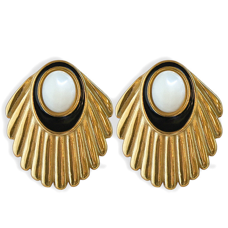Urban Hippies Ohrstecker Venus Shell/Gold