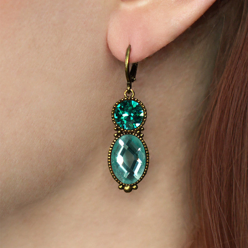 Urban Hippies Ohrringe Tosca, Aqua Facet