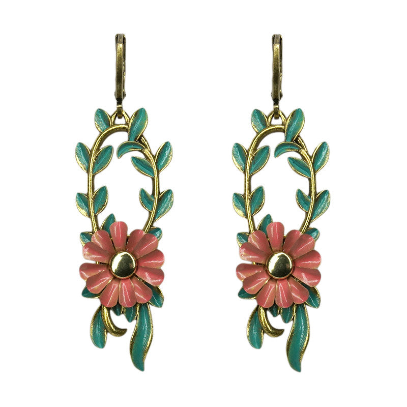 Urban Hippies Ohrringe Prosper, Aqua/Pink