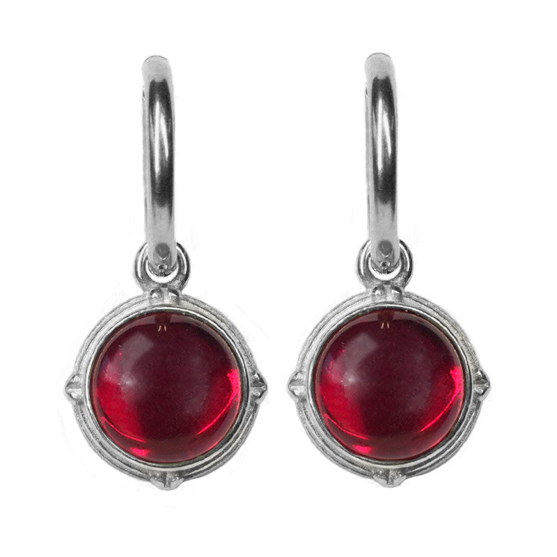 Urban Hippies Ohrringe Saga, Ruby/Silver
