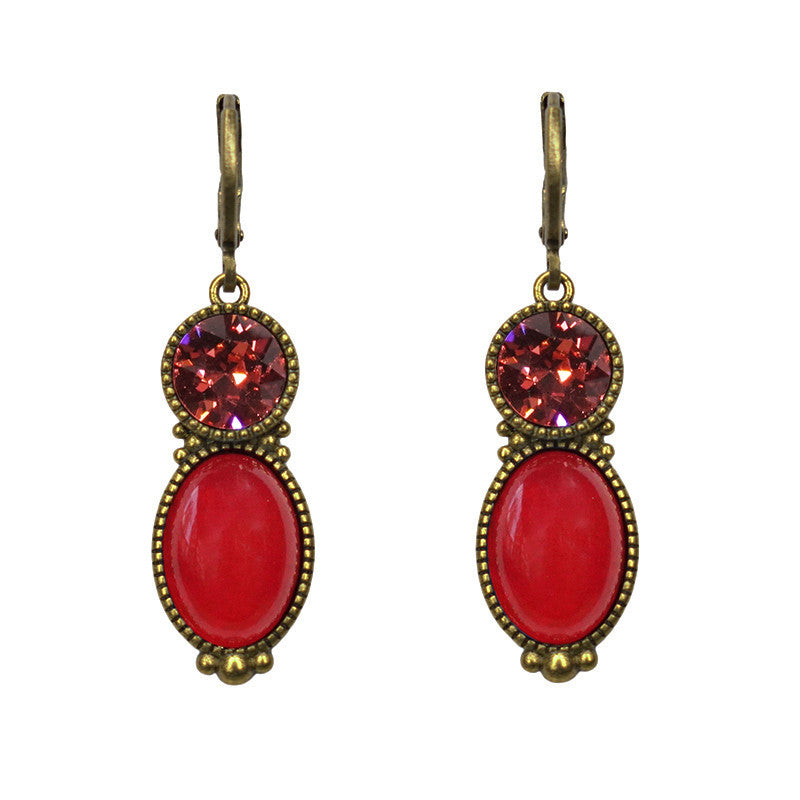 Urban Hippies Ohrringe Tosca, Cherry Red