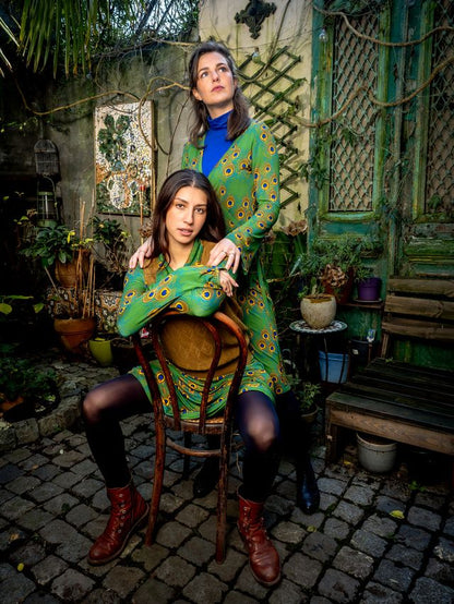 Bakery Ladies Wickelkleid, Pfauenfeder