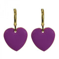 Urban Hippies Ohrringe Hearts, Violet/gold