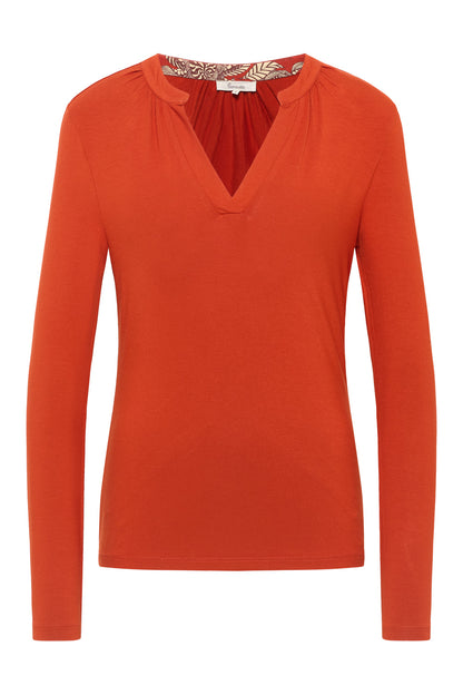 Tranquillo Ecovero-Blusenshirt, Rooibos