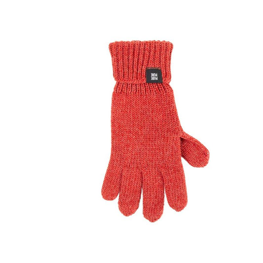 PurePure Strick-Handschuhe Wolle, Tomato