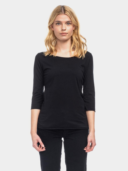 ATO Berlin Damen Jersey Shirt Caja, Black | Naturmode für Damen bei Das bunte Chamäleon in Bamberg und online