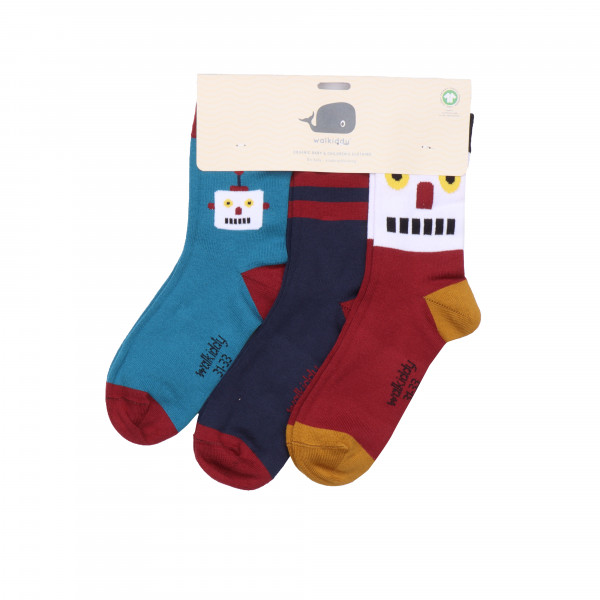 Walkiddy Socken 3er Set, Roboter | Kinderbekleidung und Damenmode bei Das bunte Chamäleon in Bamberg und online kaufen