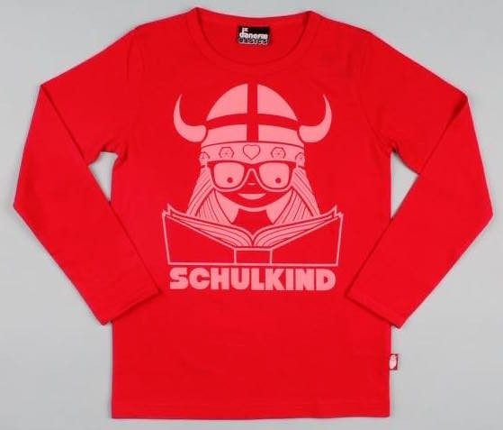 Danefae Schulkind-Shirt Red Warm Coral | Skandinavische Kinderkleidung bei Das bunte Chamälein Bamberg kaufen