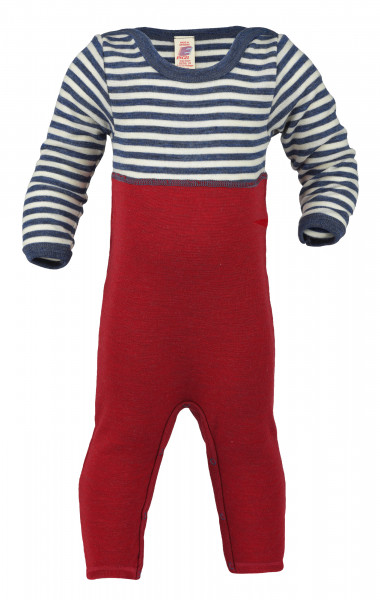 Engel Natur Baby-Overall Wolle, Blau melange/Natur | Wollkleidung von Engel Natur bei Das bunte Chamäleon in Bamberg und online