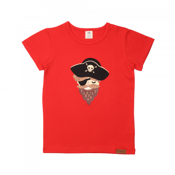 Walkiddy T-Shirt Pirat, rot | Bio-Kinderkleidung von Walkiddy bei Das bunte Chamäleon Bamberg und online
