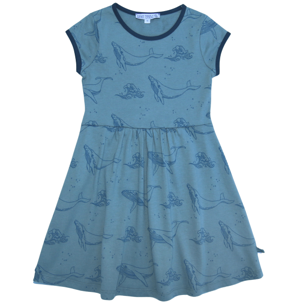 Enfant Terrible Kleid mit Wal-Alloverdruck | Bio-Kindermode bei Das bunte Chamäleon in Bamberg und online